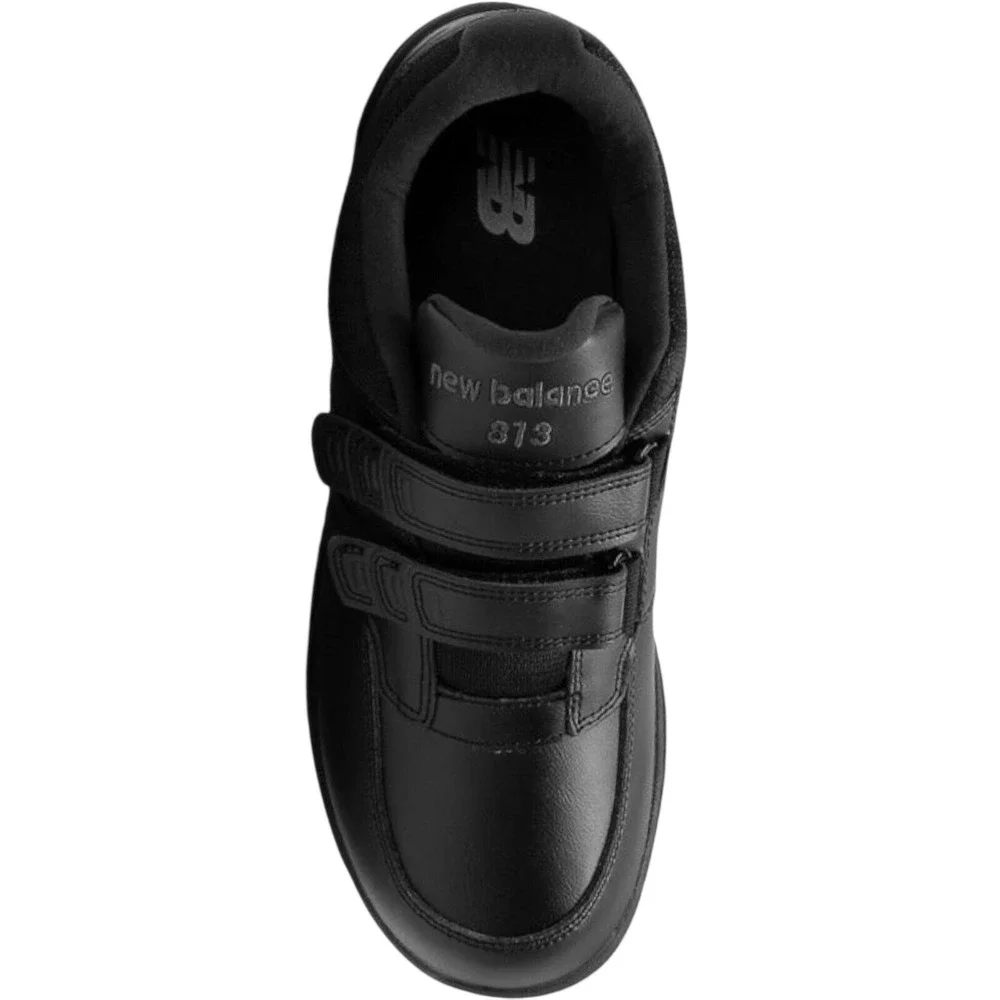 New Balance 813 Mens Walking Shoes Black Leather Hook Loop‎ MW813HBK Size 13 D